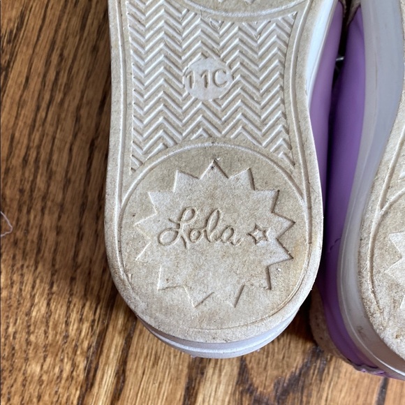 Pink and purple Lola and the Boys glitter Star sneakers, size 11C. Good cond. - Picture 11 of 16